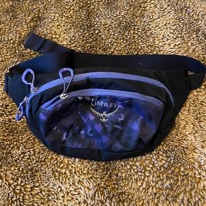 Osprey Black and Purple Waist Bag